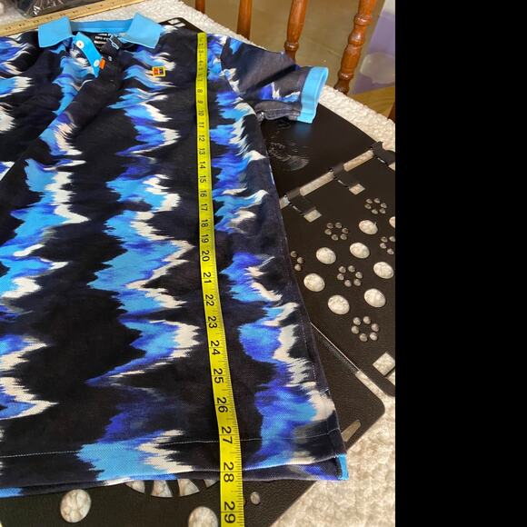 Nike Dri-FIT Men’s Polo Shirt M | Multicolor Blue | Slim Fit Tennis Court Style - Picture 7 of 7